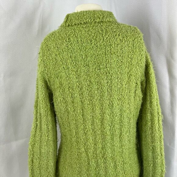 Columbia Womens Turtleneck Fuzzy Knit Sweater Green Size Medium - Picture 7 of 14
